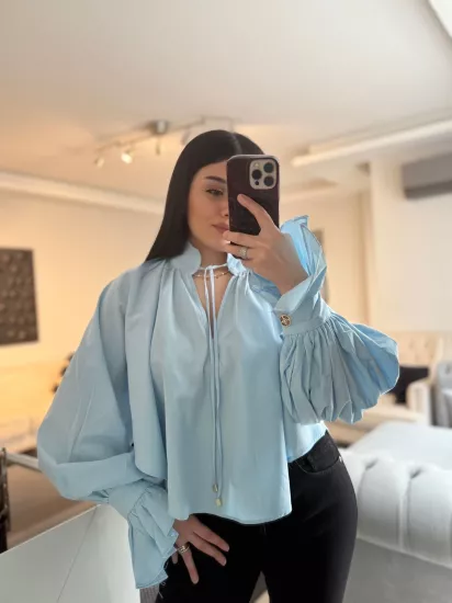 Kol Detaylı Gömlek 