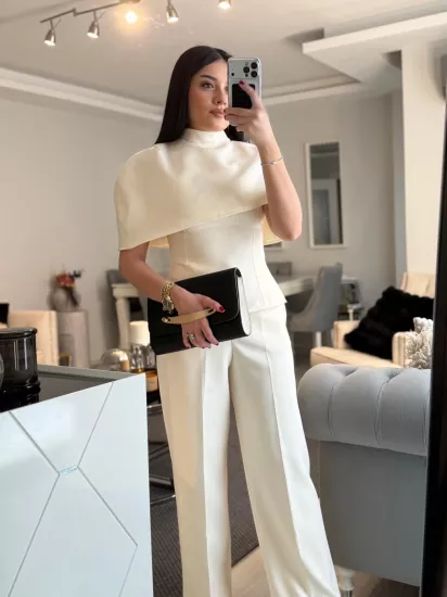 Pelerin Bluz Pantolon Takım