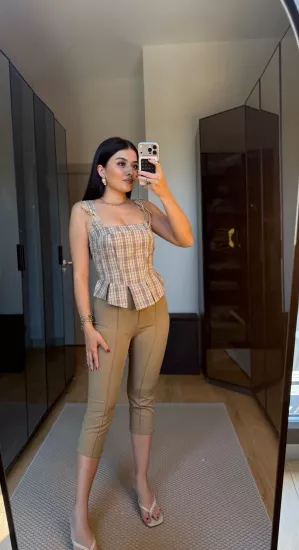 Askılı bluz korse renkli