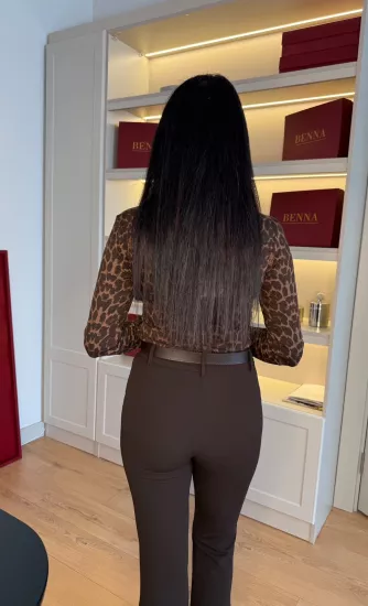 Kemerli Flore Pantolan