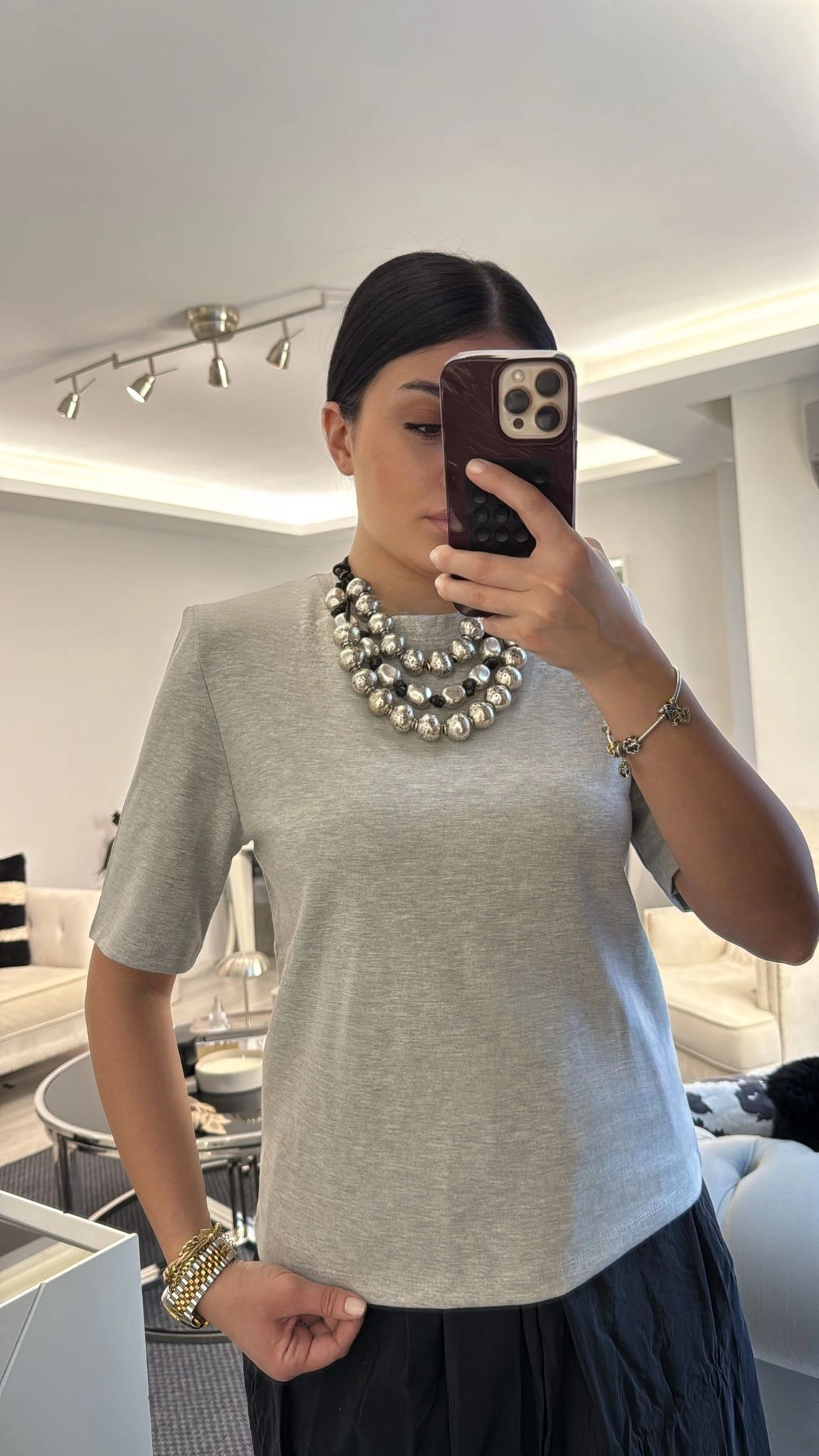 Vatkalı Kısa Kol T-Shirt