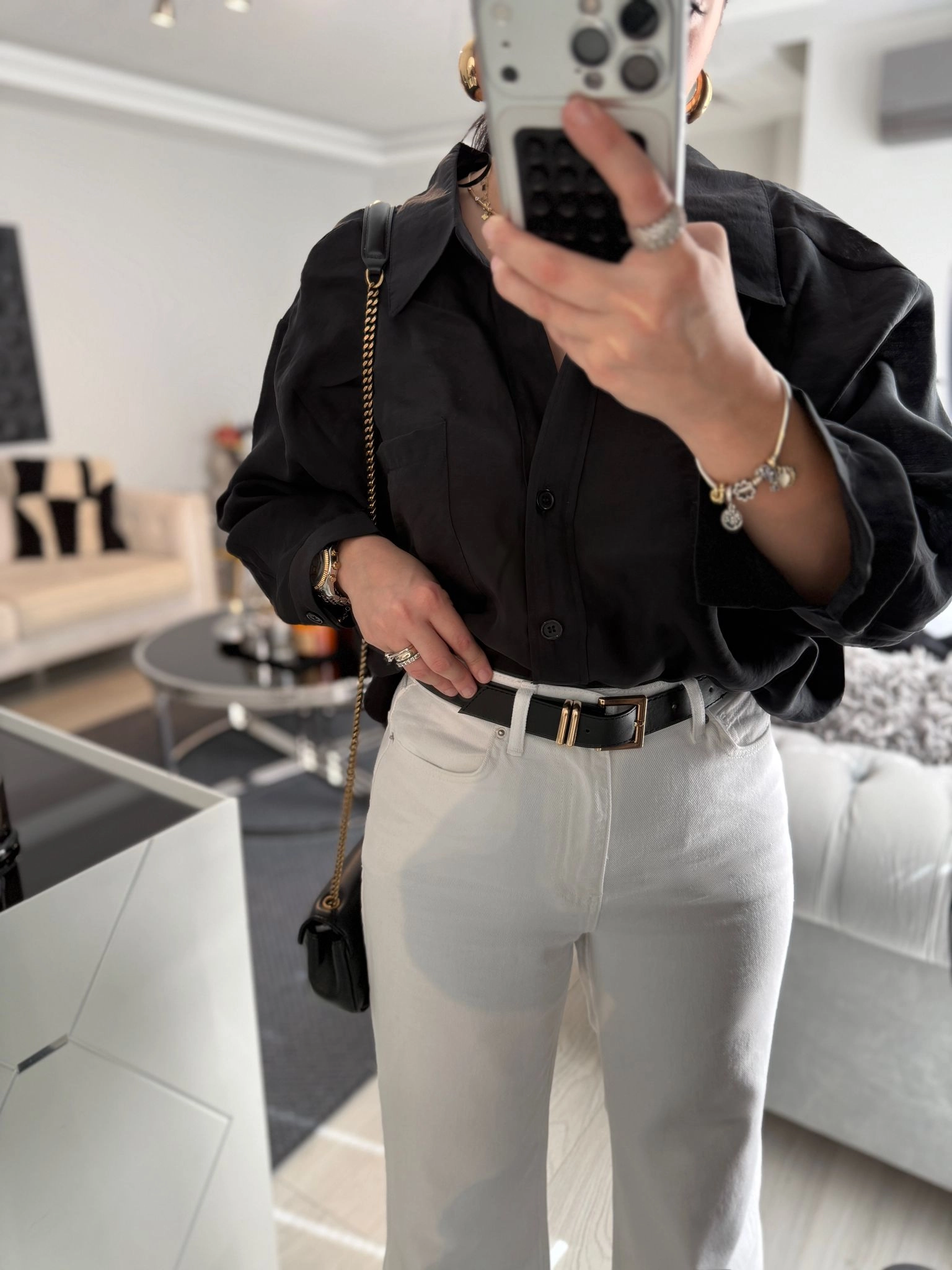 Kemerli Wide-Leg pantolon
