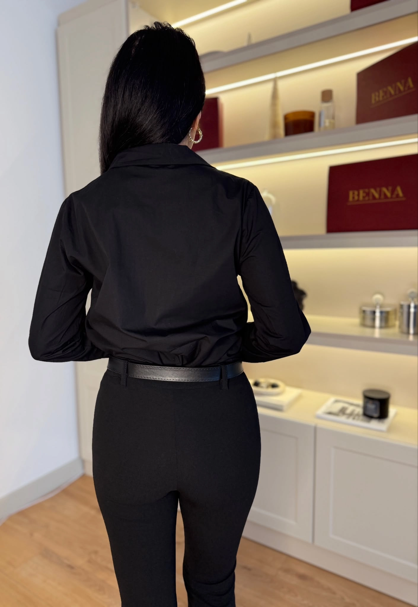 Kemerli flore pantolon